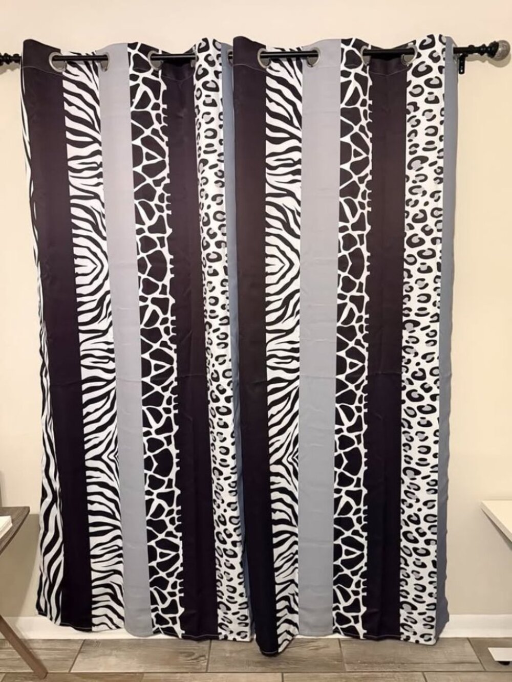 Animal Print Blackout Curtains Room Darkening Drapes for Bedroom with Grommet Se